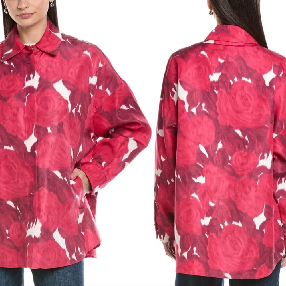 VALENTINO GARAVANI
Rose-Print Button Down Shirt Jacket It38 NWT - Picture 2 of 14